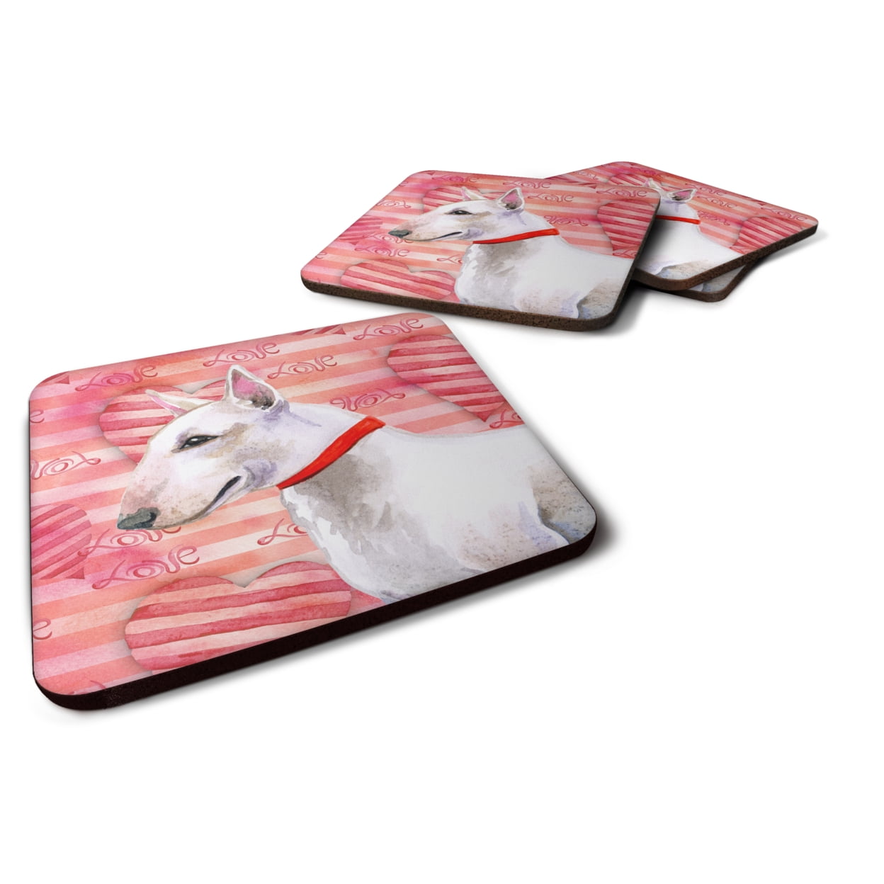 Bull Terrier Love Foam Coaster
