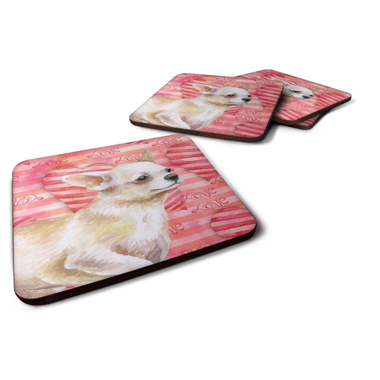 Chihuahua Leg up Love Foam Coaster