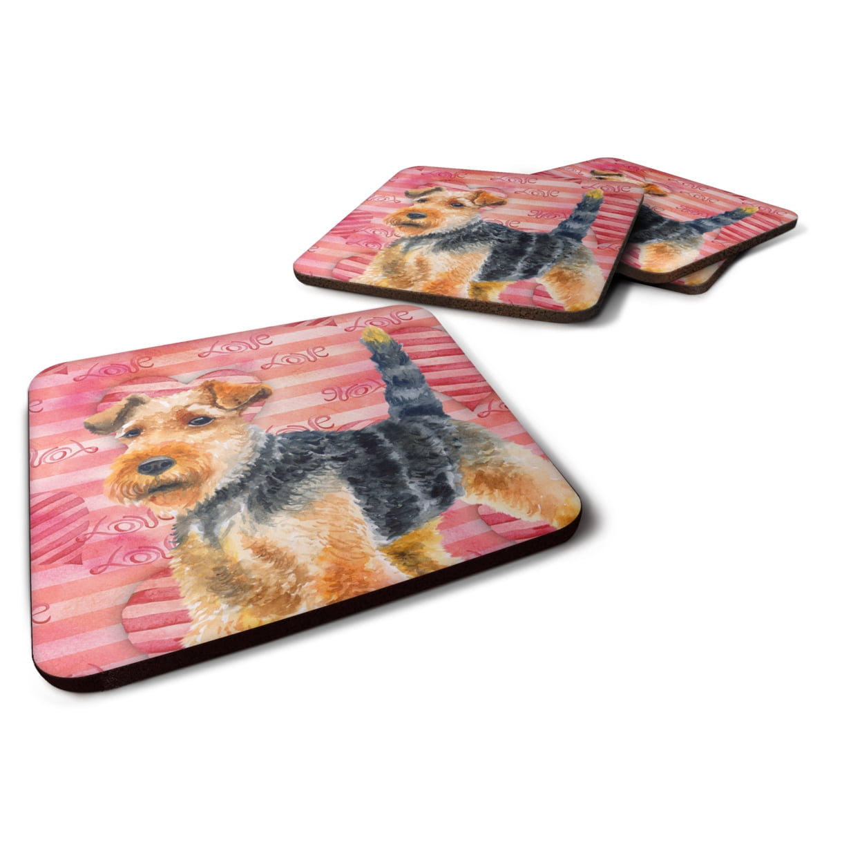 Welsh Terrier Love Foam Coaster - Set of 4