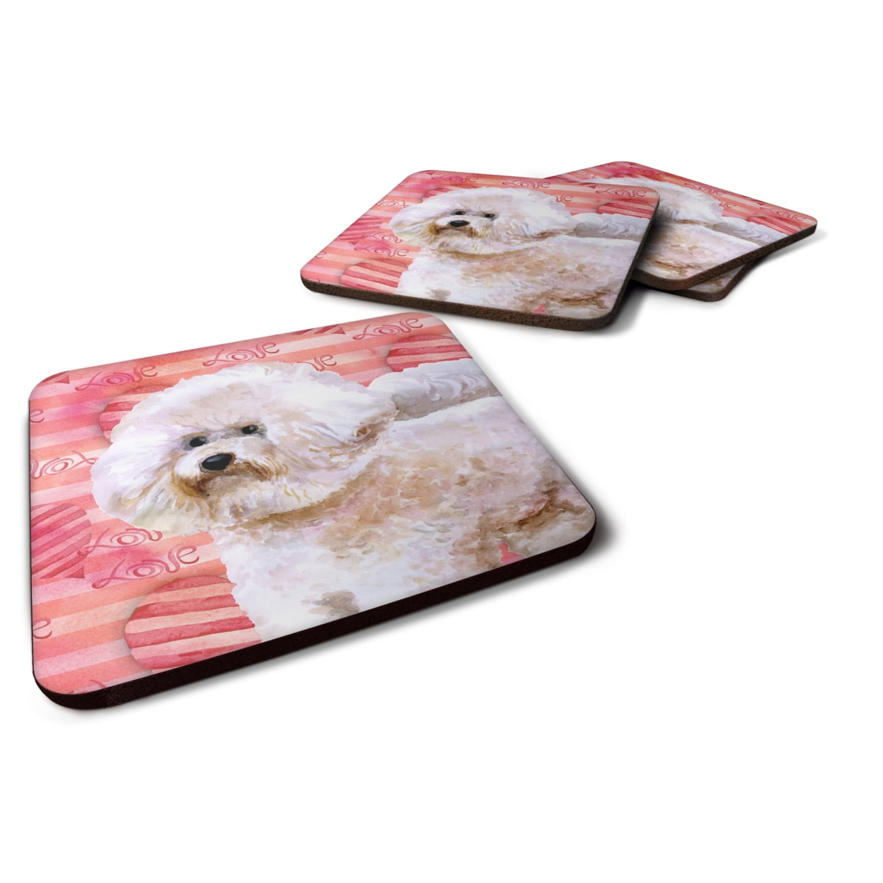 Bichon Frise No.2 Love Foam Coaster