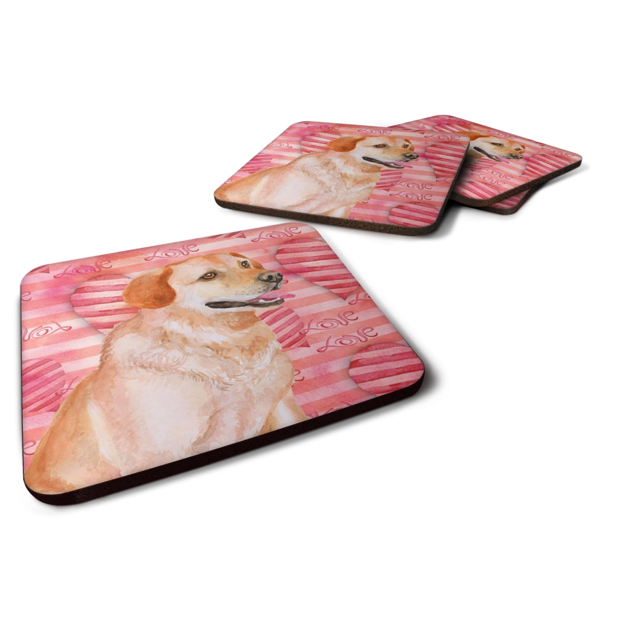 Labrador Retriever Love Foam Coaster - Set of 4