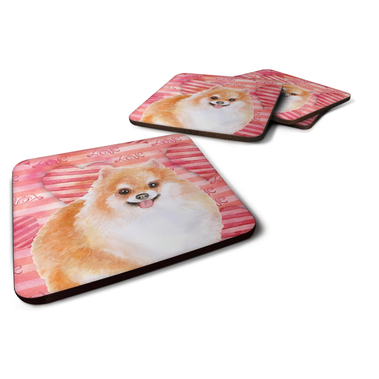 Pomeranian No.2 Love Foam Coaster
