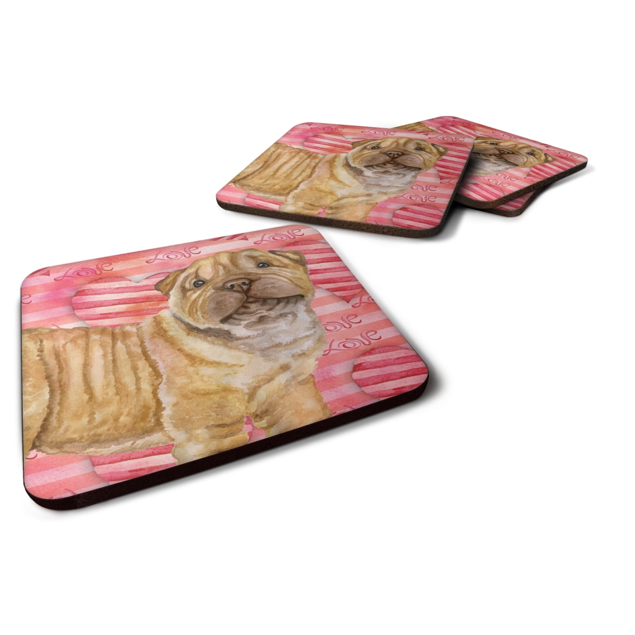 Shar Pei Puppy Love Foam Coaster