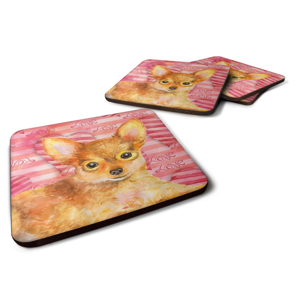 Toy Terrier Love Foam Coaster - Set of 4
