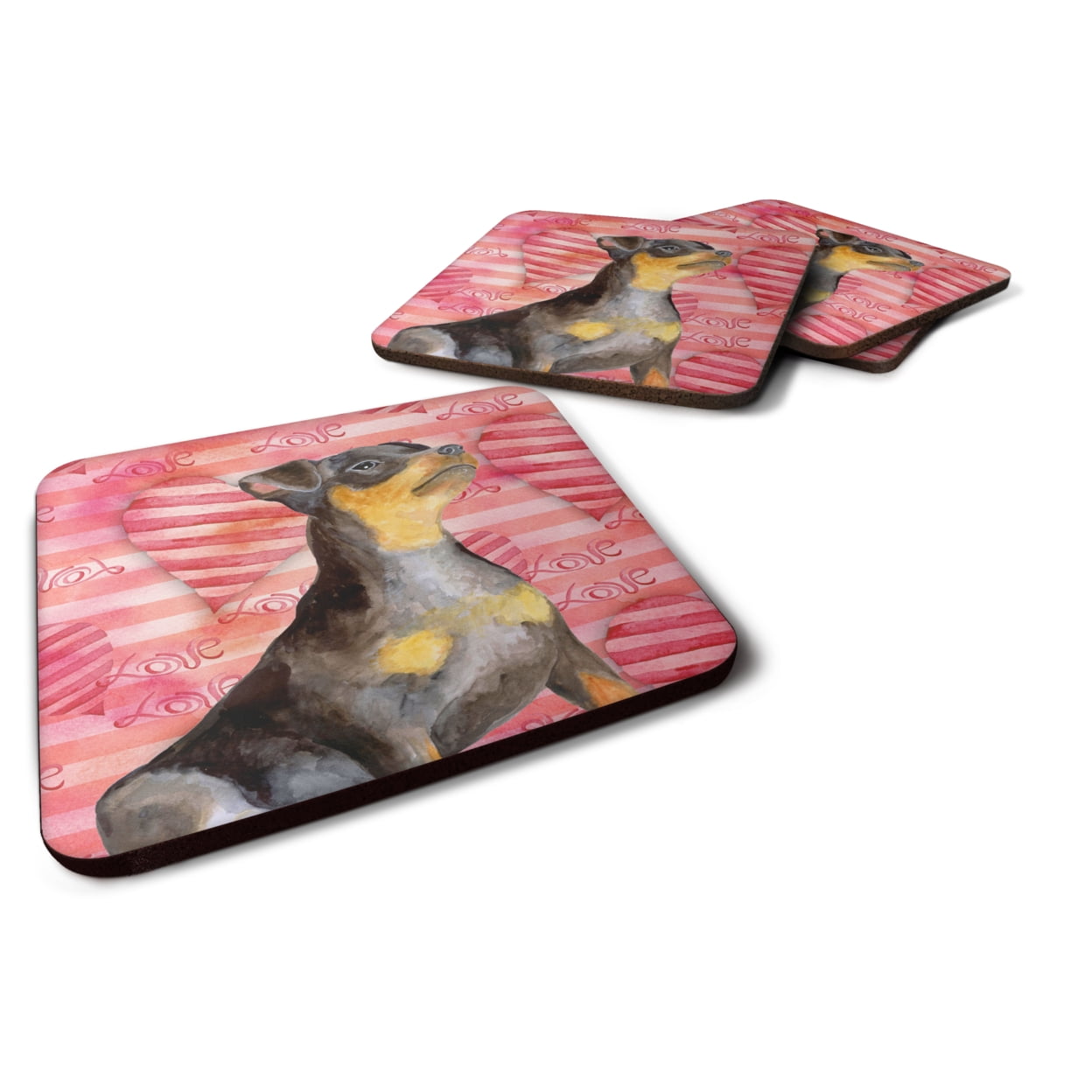 Miniature Pinscher No.2 Love Foam Coaster