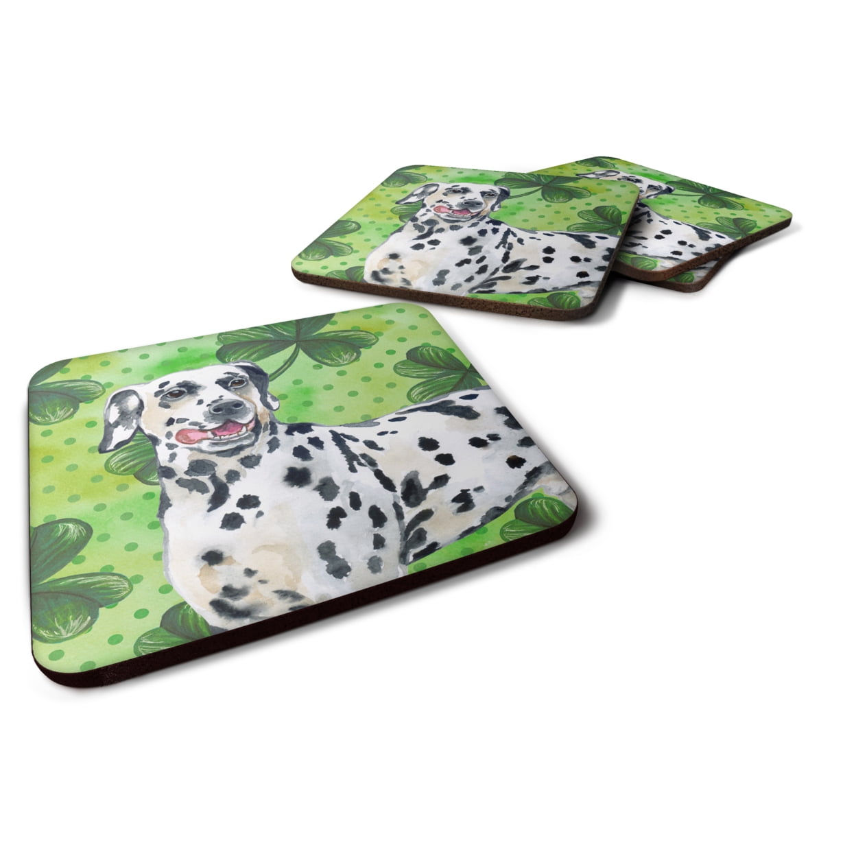 Dalmatian St Patricks Foam Coaster - Set of 4