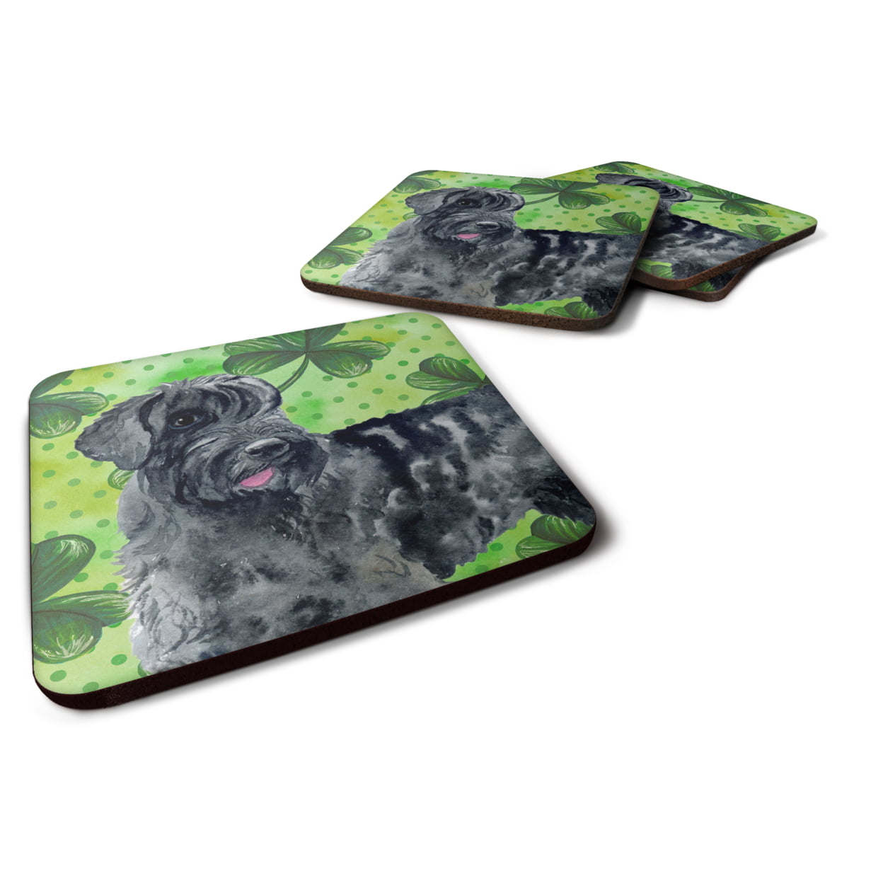 Giant Schnauzer St Patricks Foam Coaster - Set of 4