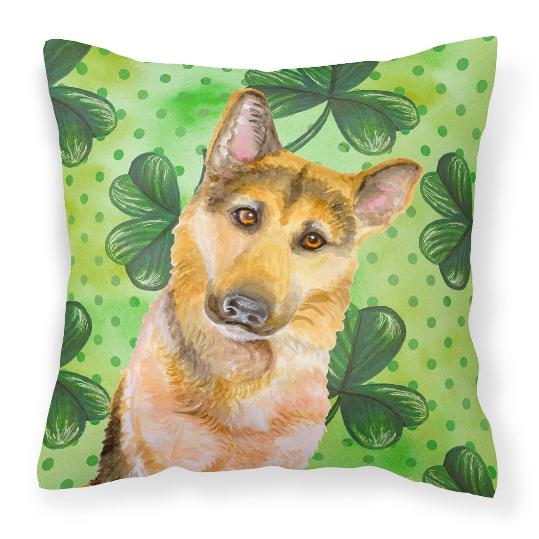 German Shepherd No.2 St Patricks Fabric Decorative Pillow