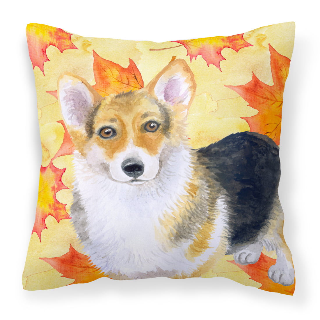 Picture of Carolines Treasures BB9903PW1414 Pembroke Corgi Fall Fabric Decorative Pillow