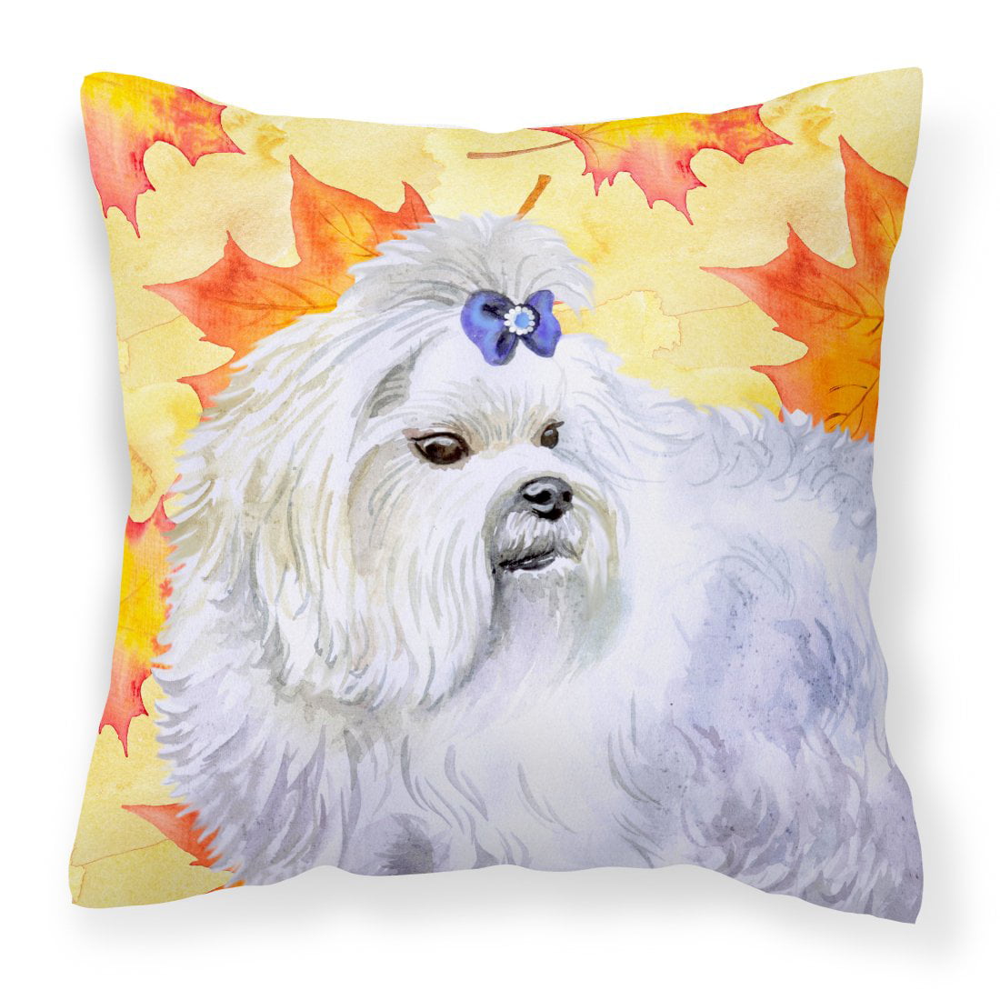 Maltese Fall Fabric Decorative Pillow