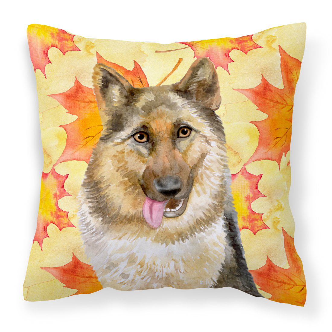 BB9915PW1414 German Shepherd Fall Fabric Decorative Pillow