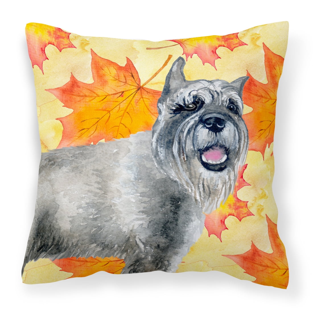 BB9923PW1414 Schnauzer Fall Fabric Decorative Pillow