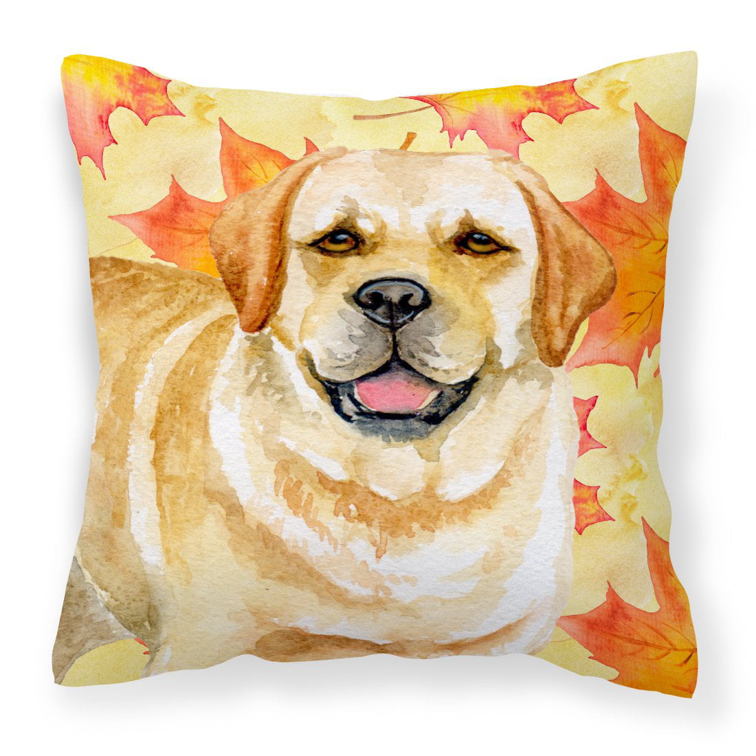 Golden Retriever Fall Fabric Decorative Pillow