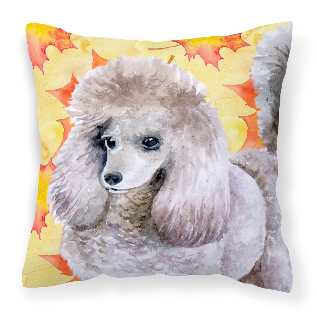 BB9926PW1414 Poodle Fall Fabric Decorative Pillow