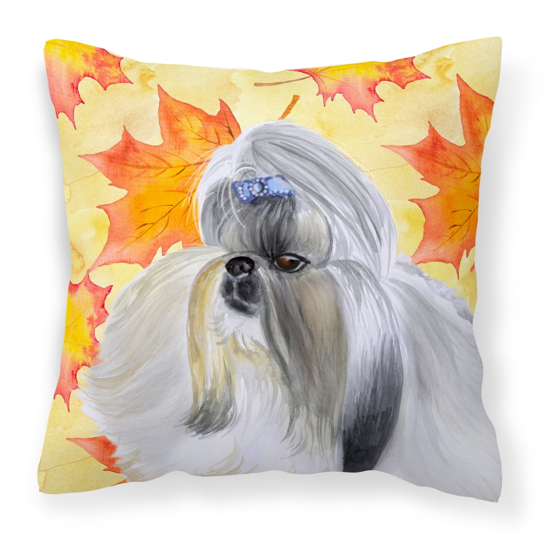 Picture of Carolines Treasures BB9927PW1414 Shih Tzu Fall Fabric Decorative Pillow