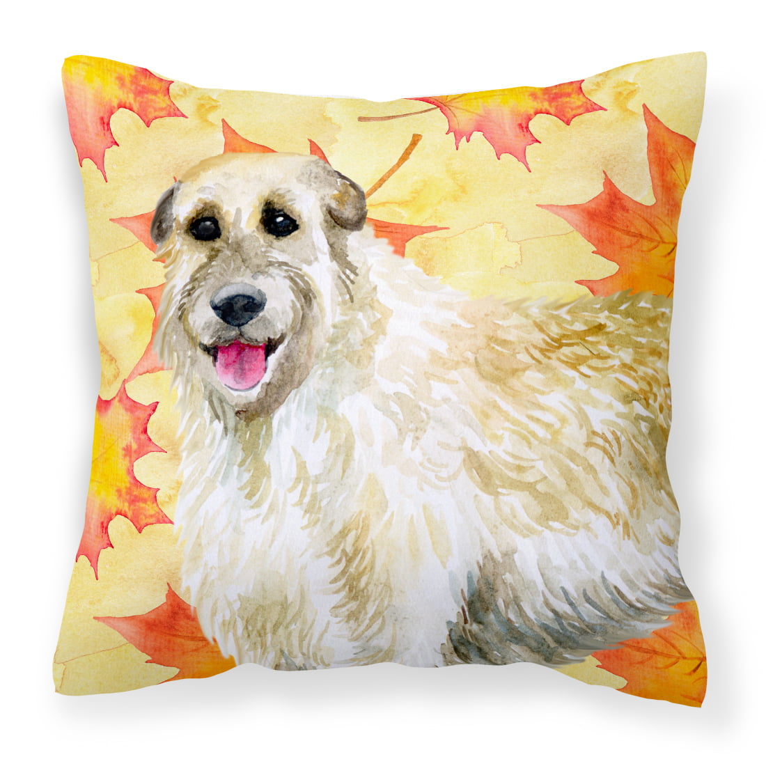 BB9931PW1414 Irish Wolfhound Fall Fabric Decorative Pillow