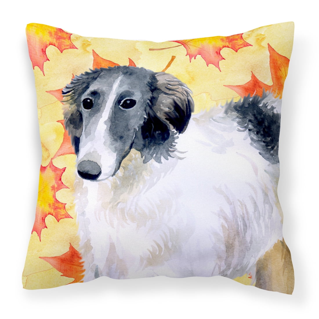 Borzoi Fall Fabric Decorative Pillow