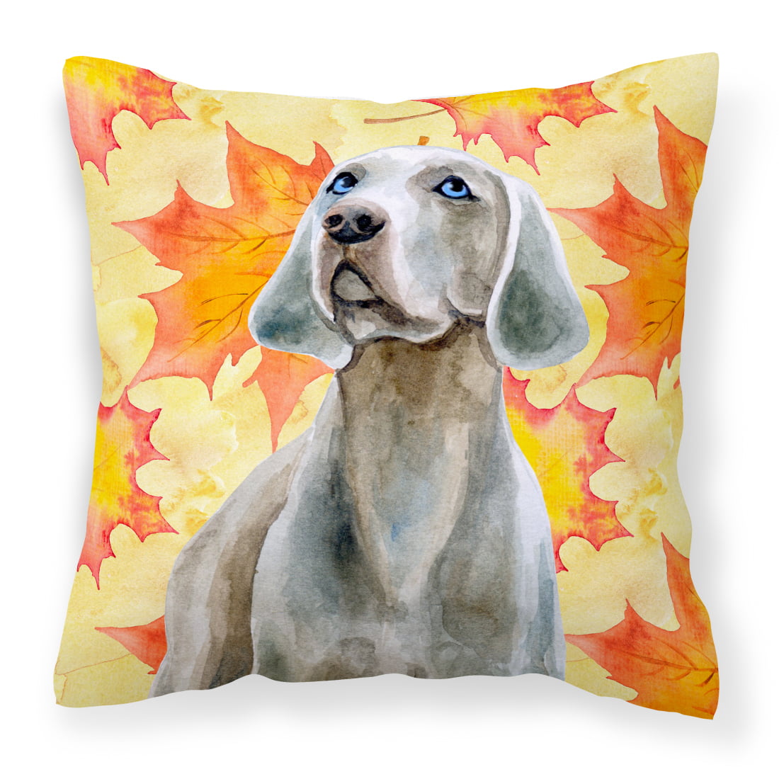 BB9935PW1414 Weimaraner Fall Fabric Decorative Pillow