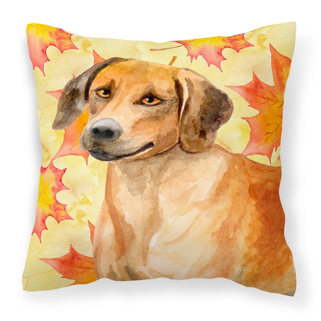 BB9937PW1414 Rhodesian Ridgeback Fall Fabric Decorative Pillow
