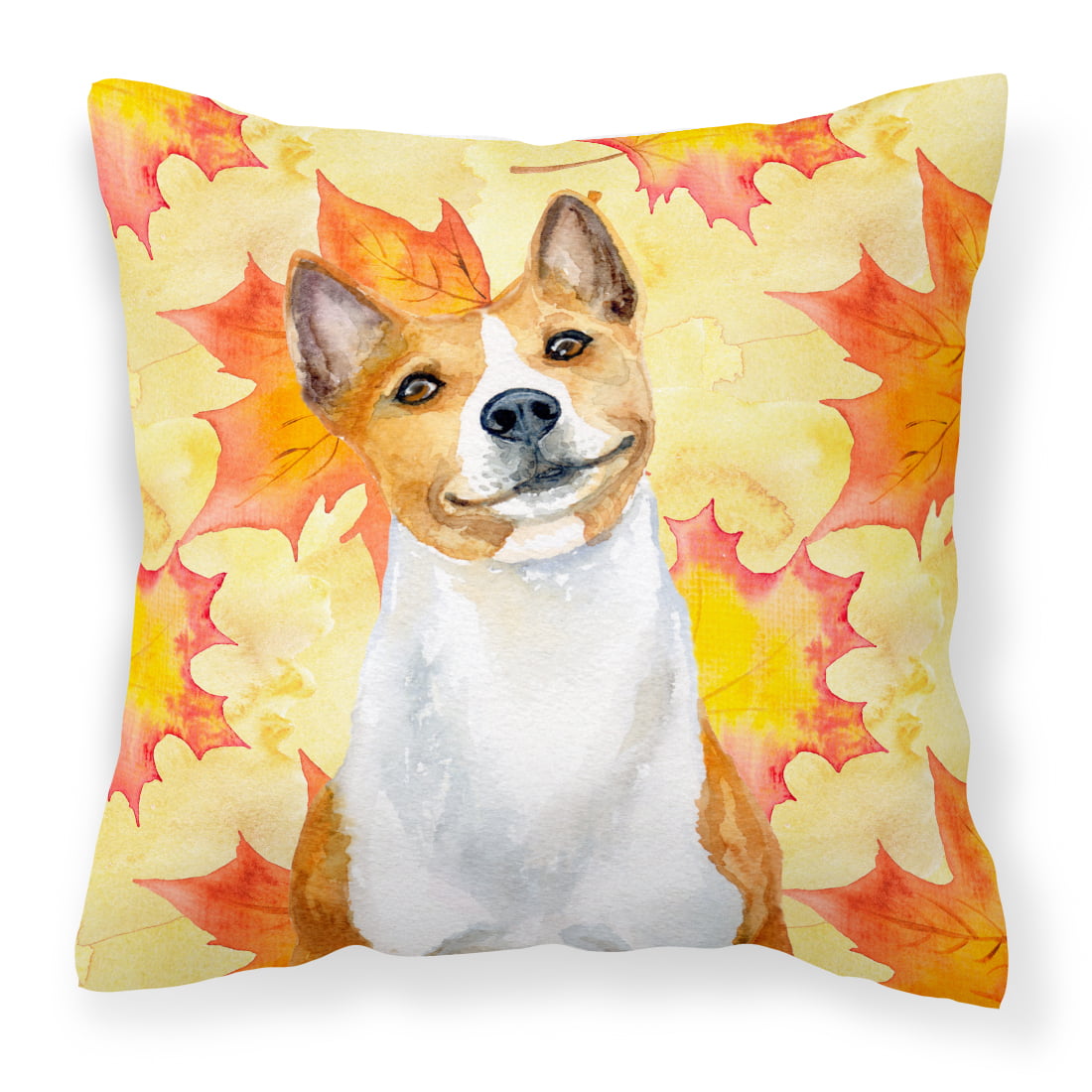 BB9953PW1414 Basenji Fall Fabric Decorative Pillow