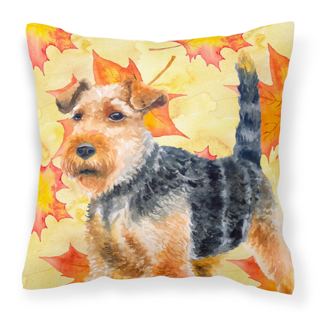 BB9961PW1414 Welsh Terrier Fall Fabric Decorative Pillow