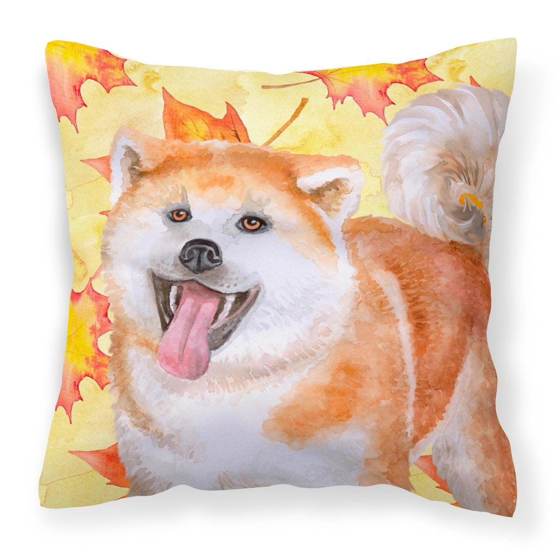 Akita Fall Fabric Decorative Pillow
