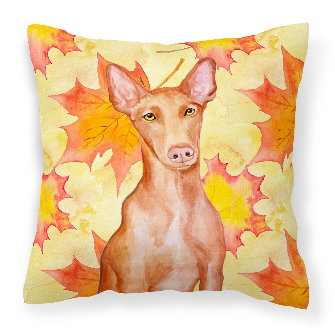 BB9976PW1414 Pharaoh Hound Fall Fabric Decorative Pillow
