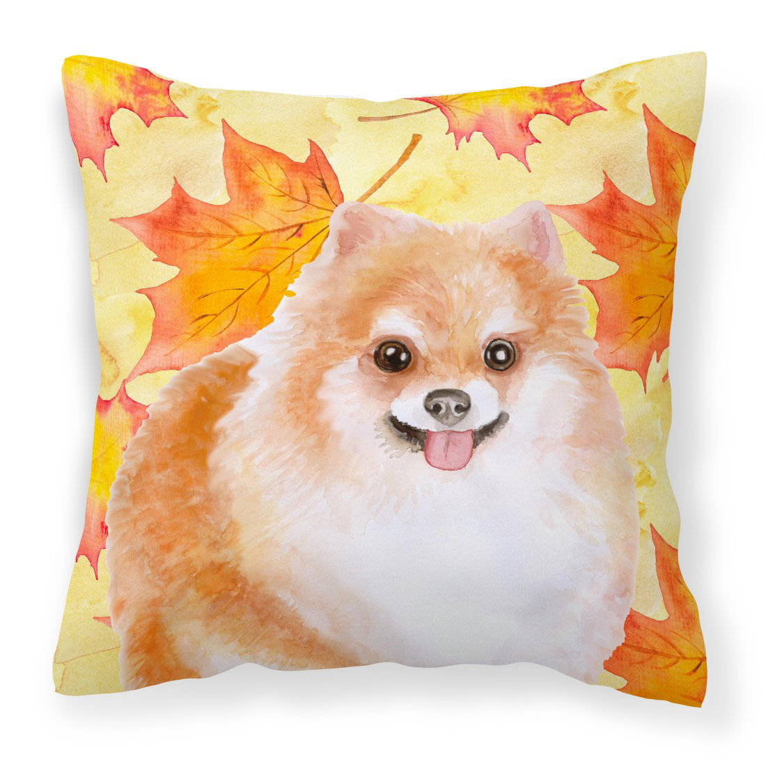Pomeranian No.2 Fall Fabric Decorative Pillow