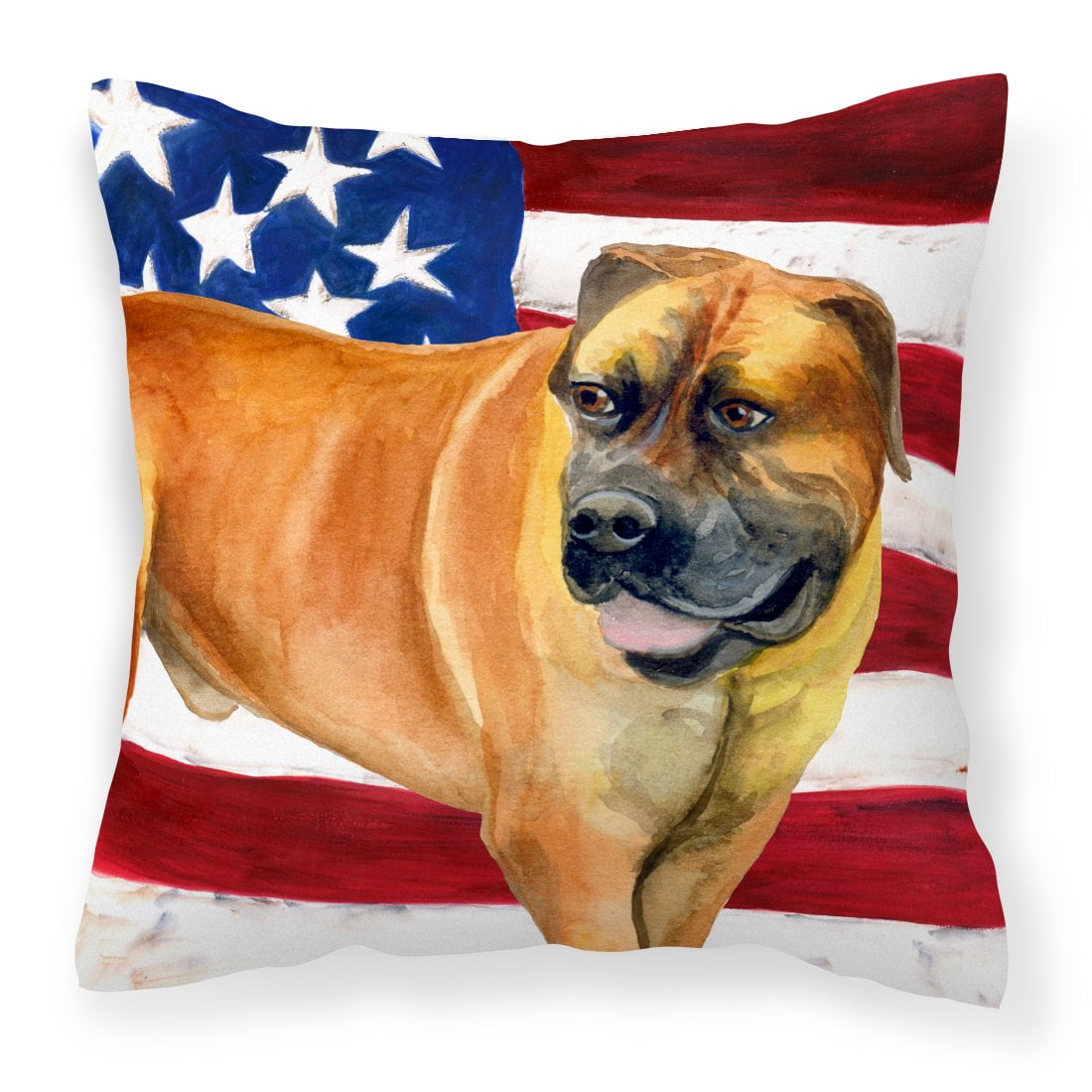 Boerboel Mastiff Patriotic Fabric Decorative Pillow