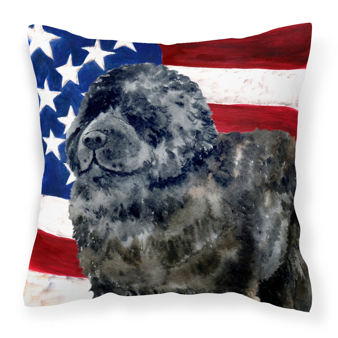 Newfoundland Patriotic Fabric Decorative Pillow