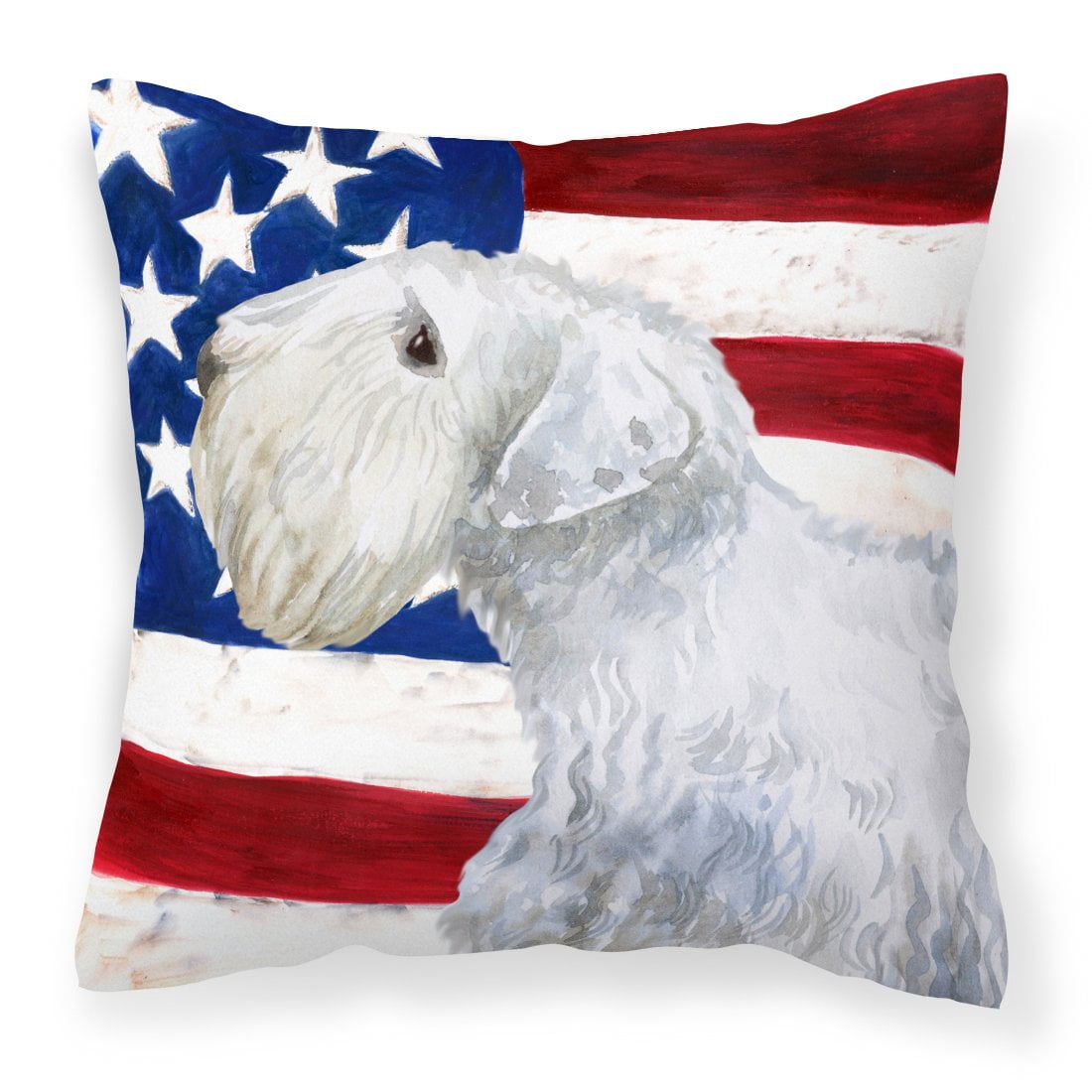 Sealyham Terrier Patriotic Fabric Decorative Pillow