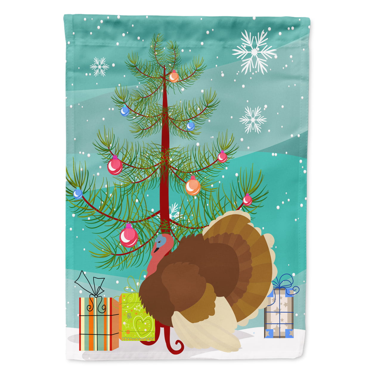 French Turkey Dindon Christmas Flag - Garden Size