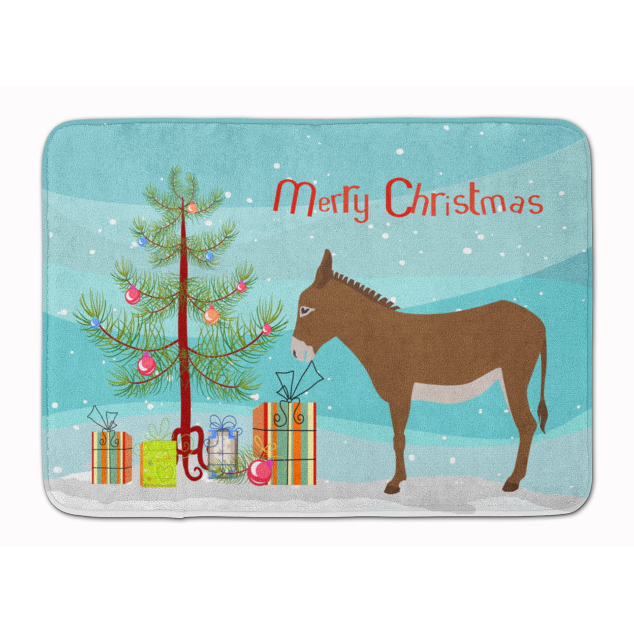 BB9216RUG Cotentin Donkey Christmas Machine Washable Memory Foam Mat