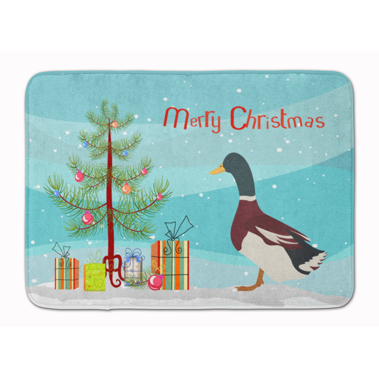 BB9223RUG Rouen Duck Christmas Machine Washable Memory Foam Mat