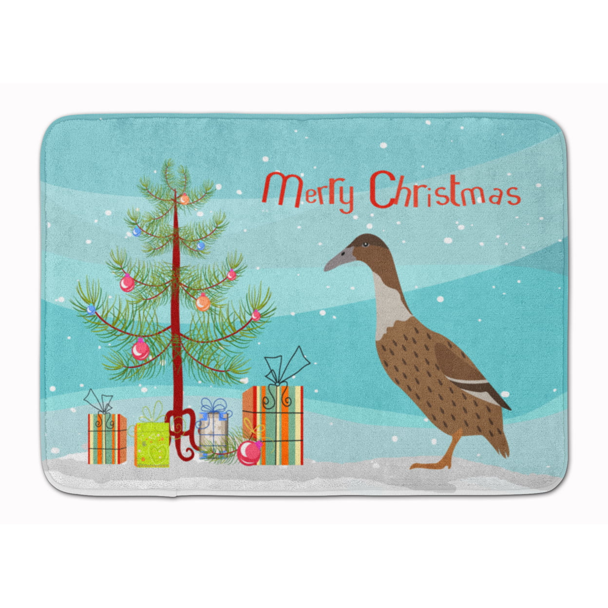 BB9228RUG Dutch Hook Bill Duck Christmas Machine Washable Memory Foam Mat