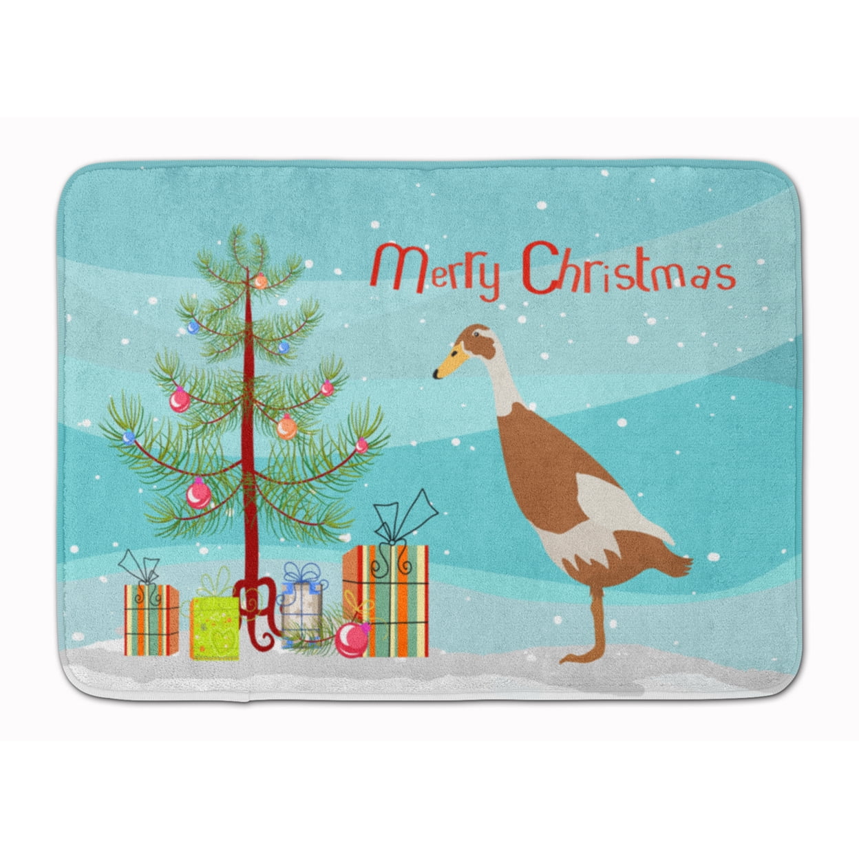 BB9232RUG Indian Runner Duck Christmas Machine Washable Memory Foam Mat