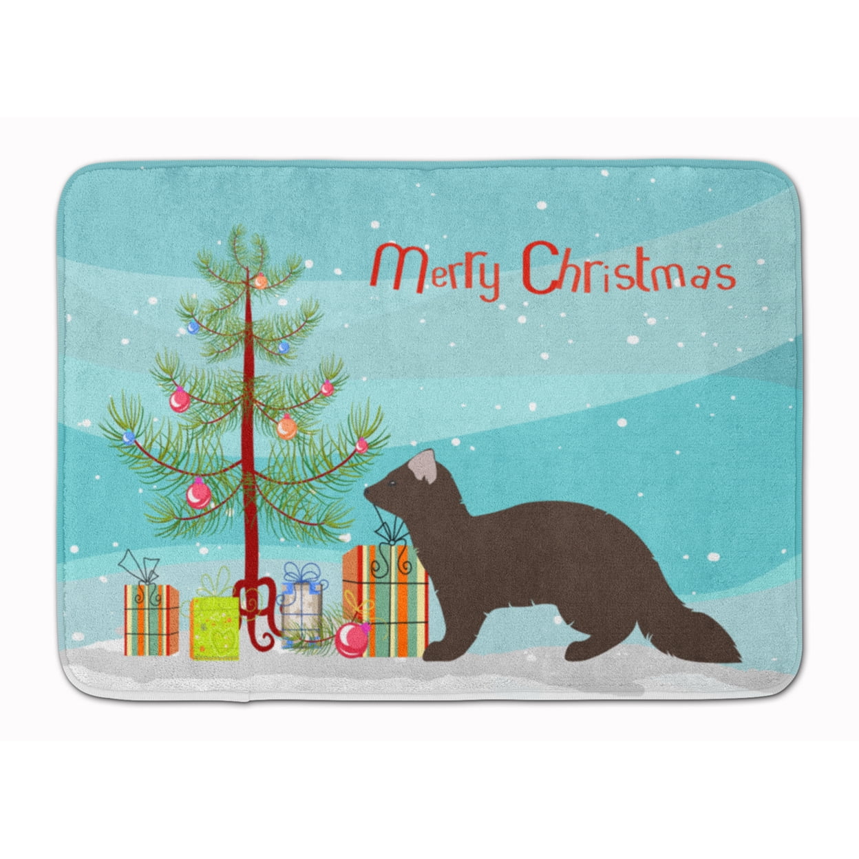 BB9236RUG Sable Marten Christmas Machine Washable Memory Foam Mat