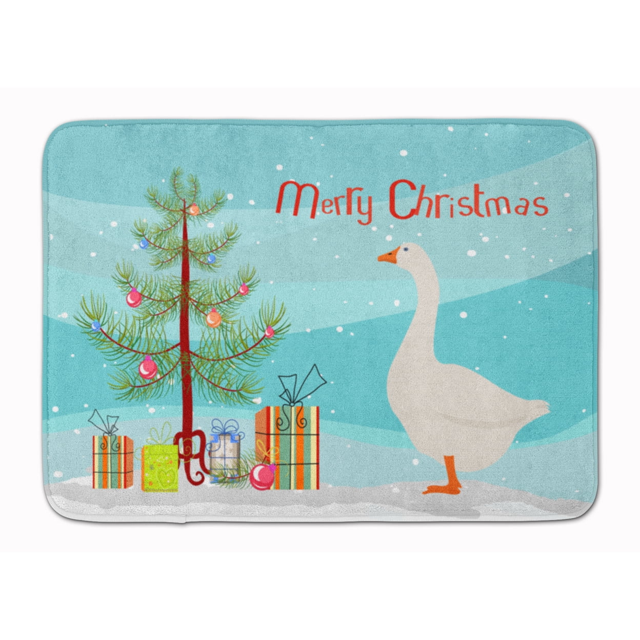 BB9259RUG Embden Goose Christmas Machine Washable Memory Foam Mat