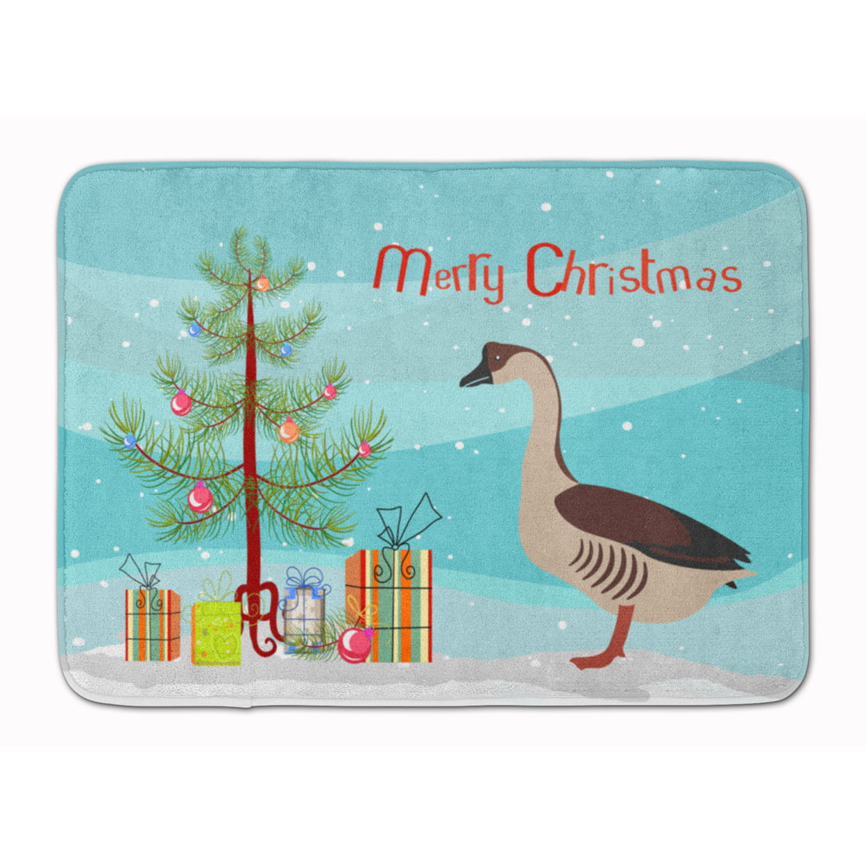 BB9263RUG Chinese Goose Christmas Machine Washable Memory Foam Mat