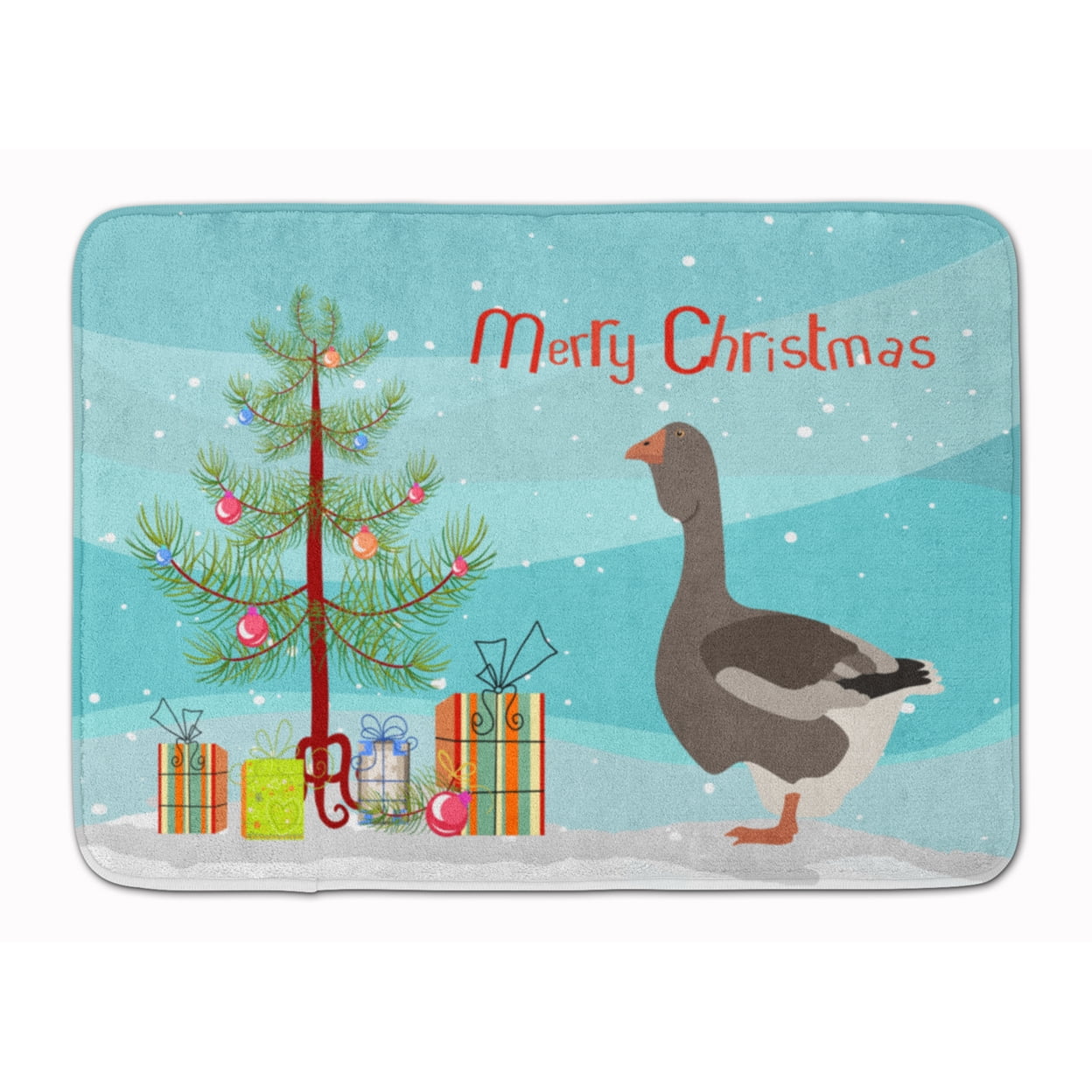 BB9264RUG Toulouse Goose Christmas Machine Washable Memory Foam Mat