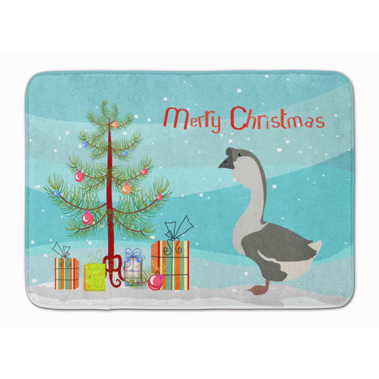 BB9266RUG African Goose Christmas Machine Washable Memory Foam Mat
