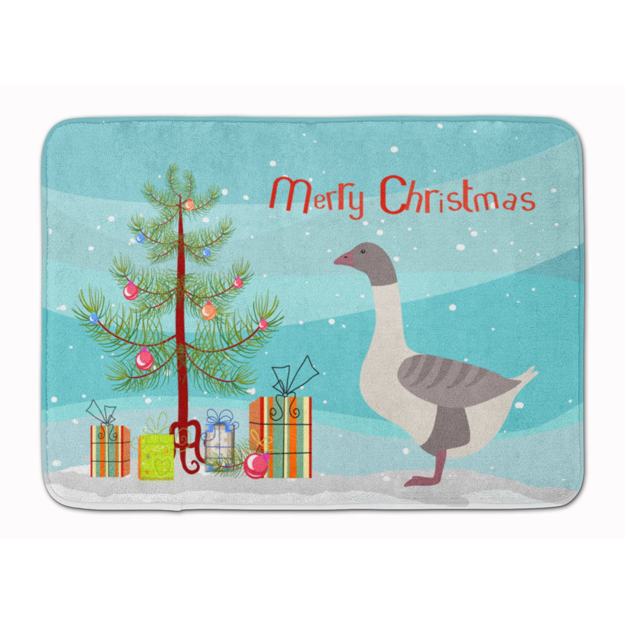 BB9268RUG Buff Grey Back Goose Christmas Machine Washable Memory Foam Mat