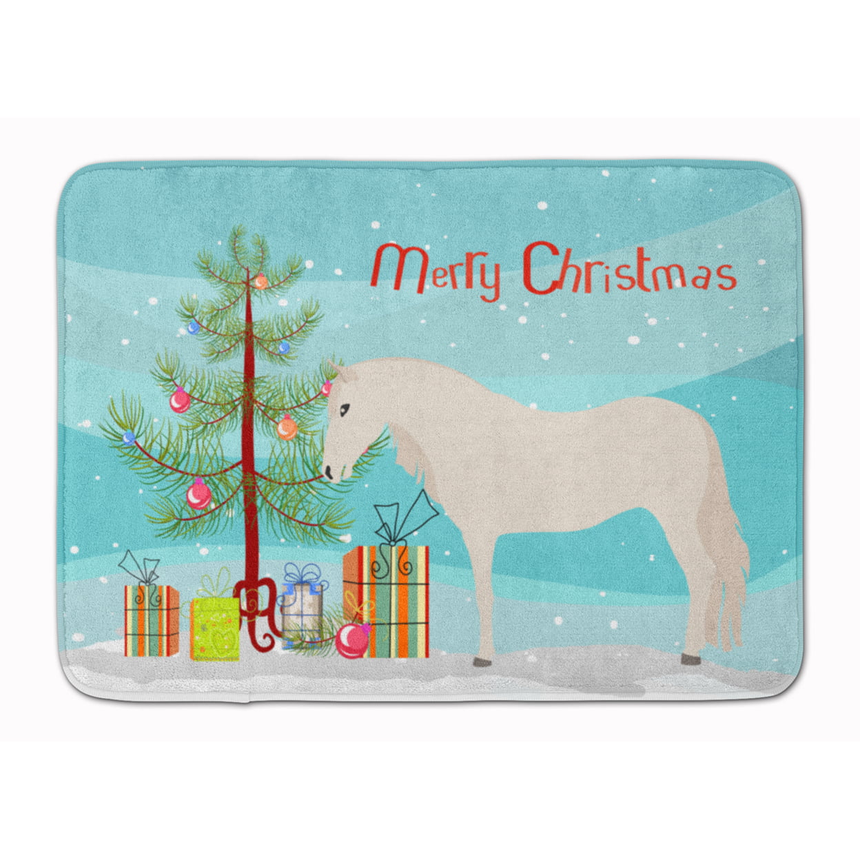 Paso Fino Horse Christmas Machine Washable Memory Foam Mat