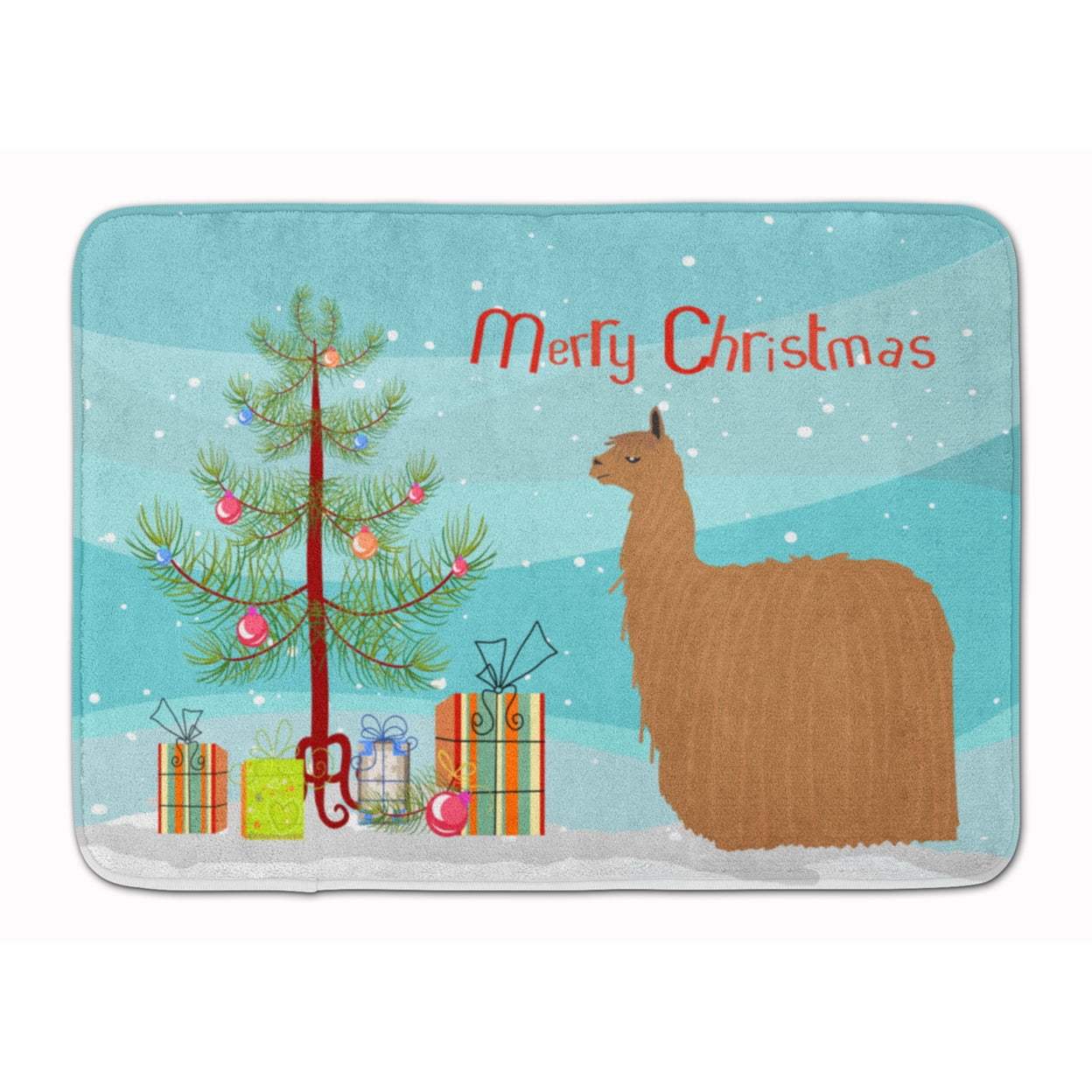 BB9287RUG Alpaca Suri Christmas Machine Washable Memory Foam Mat