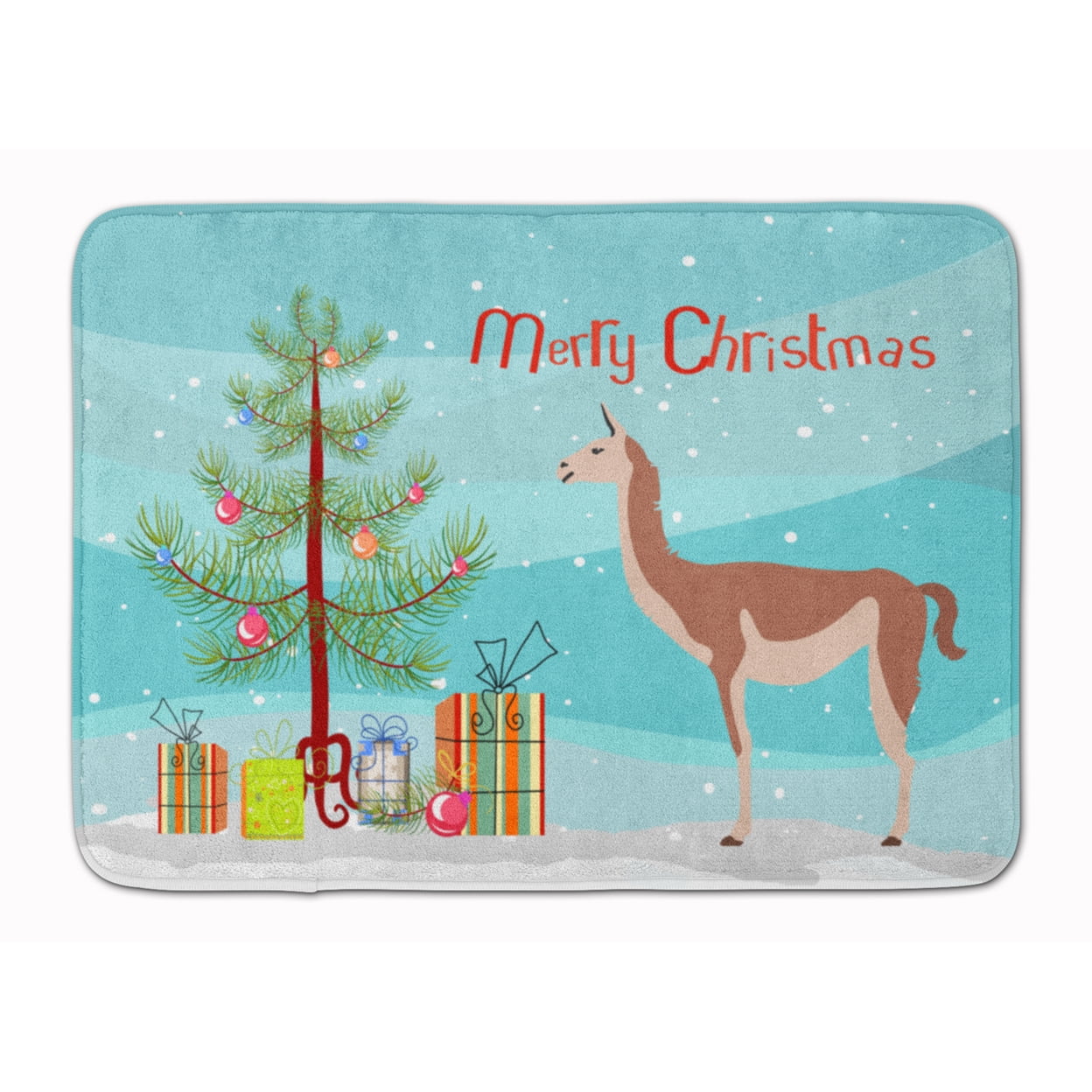 BB9288RUG Guanaco Christmas Machine Washable Memory Foam Mat
