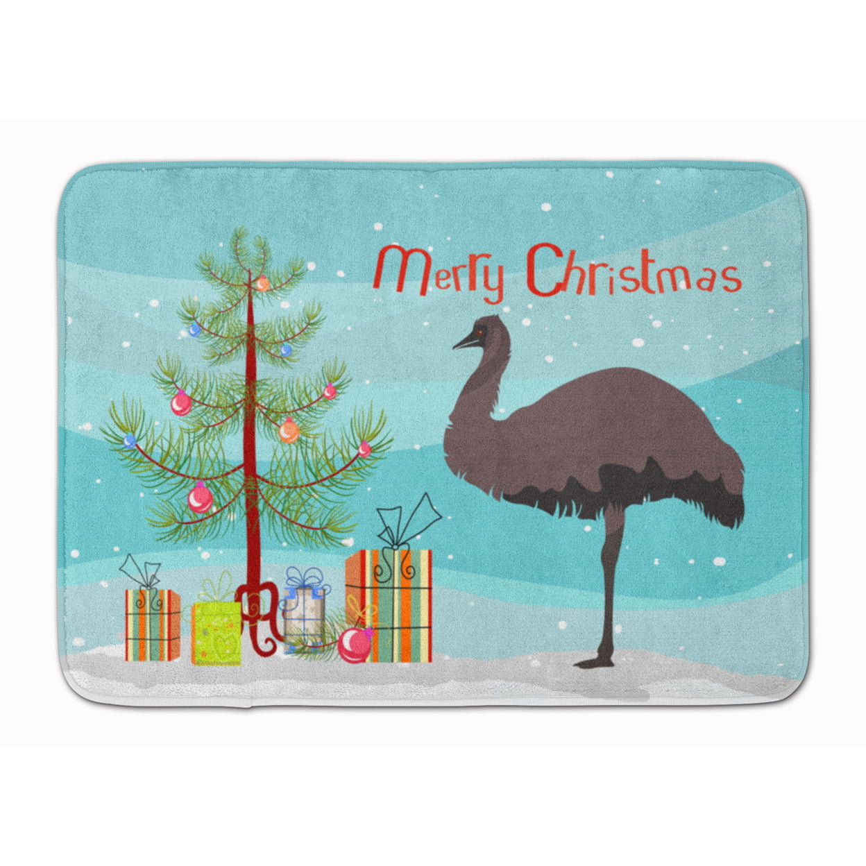 BB9289RUG Emu Christmas Machine Washable Memory Foam Mat