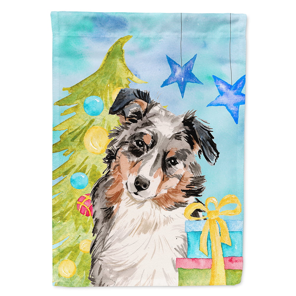 Australian Shepherd Christmas Flag Canvas House