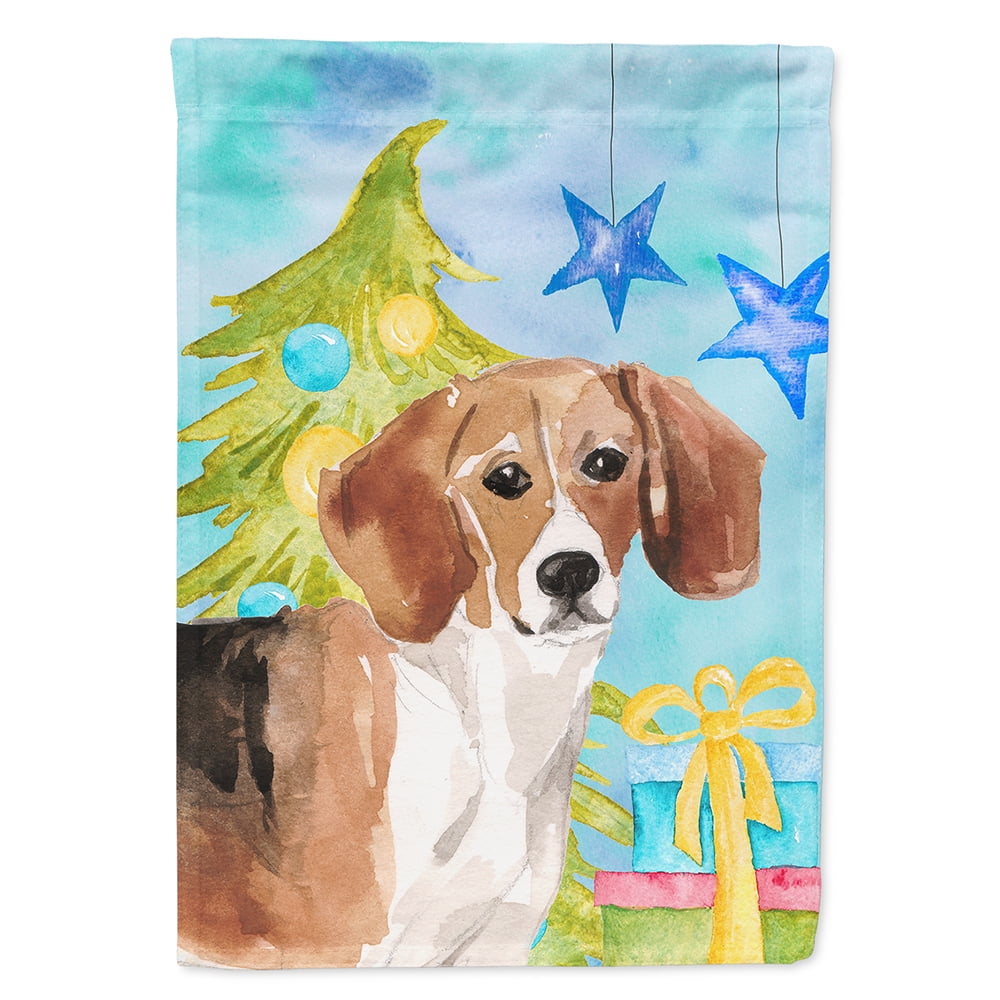 BB9404CHF Beagle Christmas Flag Canvas House