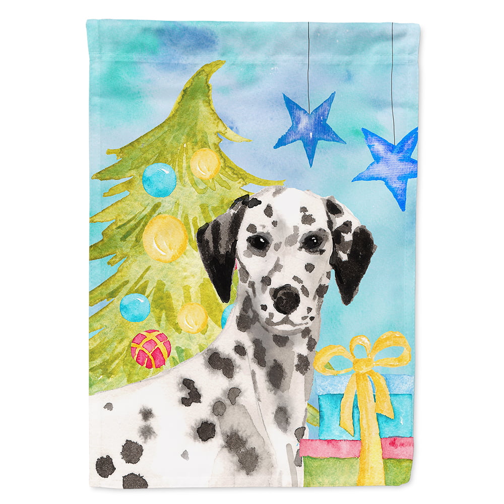 Dalmatian Christmas Flag Canvas House