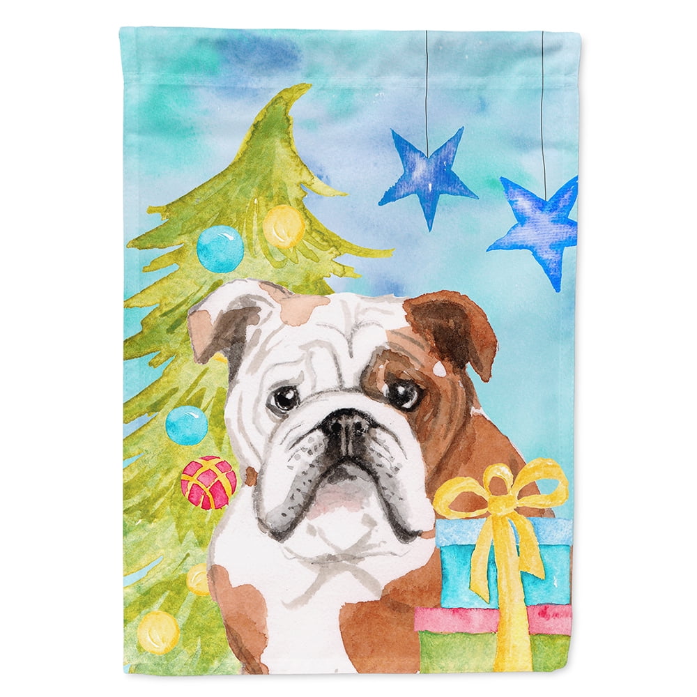 English Bulldog Christmas Flag Canvas House